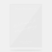 Begrüßungszeichen für akryllische, moderne Minimal Acrylschild (Vorderseite)