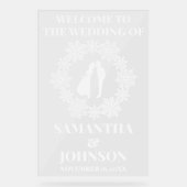 Begrüßungszeichen für akryllische Schneeflocke Acrylschild (Vorderseite)