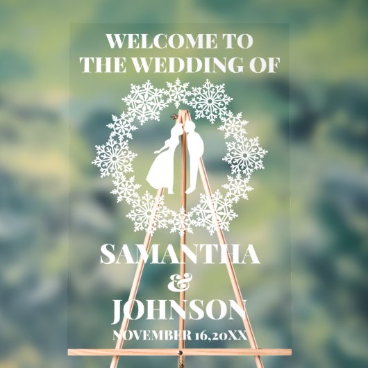 Begrüßungszeichen für akryllische Schneeflocke Acrylschild (Neutral)