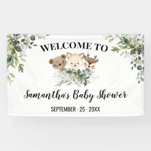 Begrüßungszeichen für Baby Shower Forest Animals B Banner