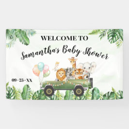 Begrüßungszeichen für Baby Shower Safari Tiere Banner