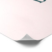 Begrüßungszeichen für Babyblütendusche Poster (Ecke)