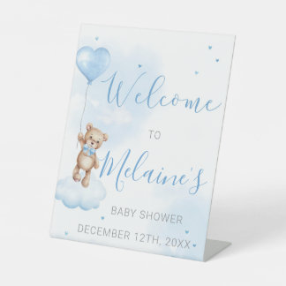 Begrüßungszeichen für Babydusche nur selten abwart Sockelschild