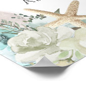Begrüßungszeichen für Beach Floral Poster (Ecke)
