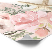 Begrüßungszeichen für Beach Floral Poster (Ecke)