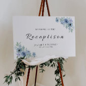 Begrüßungszeichen für Blaue Hochzeit Poster