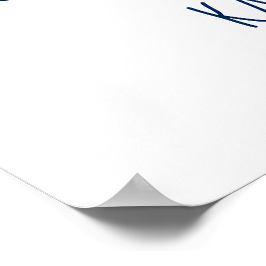 Begrüßungszeichen für blaue Hochzeiten - Pinselkal Poster (Ecke)