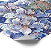 Begrüßungszeichen für blaue und pfirsichfarbene Wr Poster (Ecke)