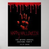 Begrüßungszeichen für Bloody Handprint Poster (Vorne)
