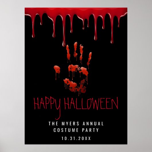 Begrüßungszeichen für Bloody Handprint Poster (Vorne)