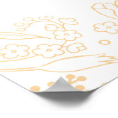 Begrüßungszeichen für Blumengold und Weißer Jahrga Poster (Ecke)