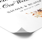 Begrüßungszeichen für Blumenzehen im Herbst Poster (Ecke)