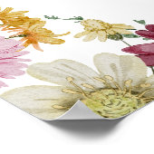 Begrüßungszeichen für Boho-Wildblume-Brautparty Poster (Ecke)