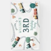 Begrüßungszeichen für Boys Niedlich Train Kinderge Banner (Vertikal)