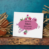 Begrüßungszeichen für Brautpartys mit bearbeitetem Fotoplatte (Seite)