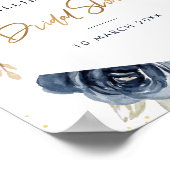 Begrüßungszeichen für Brautpartys von Navy & Blues Poster (Ecke)