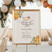 Begrüßungszeichen für Brunch und Bubbly Brautparty Poster