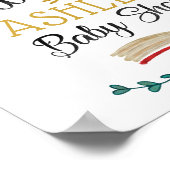 Begrüßungszeichen für Bücher und Brunch Baby Dusch Poster (Ecke)