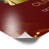 Begrüßungszeichen für Burgund & Gold Grüne Fotodruck (Ecke)