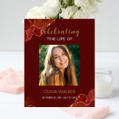 Begrüßungszeichen für Burgund & Gold Grüne Fotodruck