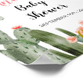 Begrüßungszeichen für Cactus Baby Shower Poster (Ecke)