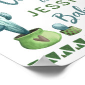 Begrüßungszeichen für Cactus Baby Shower Poster (Ecke)