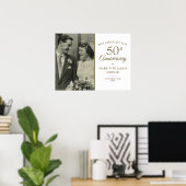 Begrüßungszeichen für das 50. Jubiläum des Hochzei Poster (Heimbüro)
