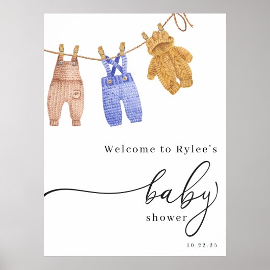 Begrüßungszeichen für das Baby Classic Poster (Vorne)