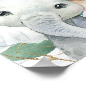 Begrüßungszeichen für das Baby Foliage Green Gold  Poster (Ecke)