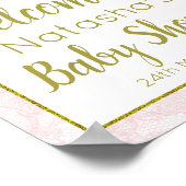 Begrüßungszeichen für das bearbeitbare Party Pink Poster (Ecke)