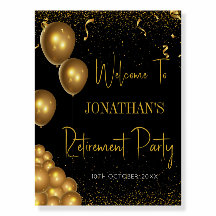 Begrüßungszeichen für das Black and Gold Retiremen