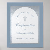 Begrüßungszeichen für das blaue Silver Arch Poster (Vorne)