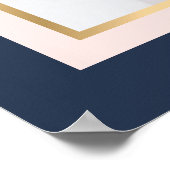 Begrüßungszeichen für das Blue Blush Gold Foto Poster (Ecke)
