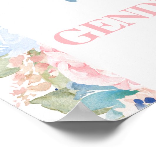 Begrüßungszeichen für das Blumenmuster Poster (Ecke)