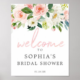 Begrüßungszeichen für das Brautparty Airush Blush Poster