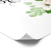 Begrüßungszeichen für das Brautparty Floral Poster (Ecke)