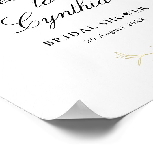 Begrüßungszeichen für das Brautparty in Rosa und G Poster (Ecke)