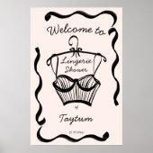 Begrüßungszeichen für das Brautparty Lingerie Poster (Vorne)