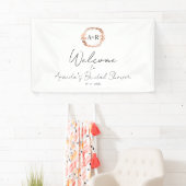 Begrüßungszeichen für das Brautparty Monogram Wrea Banner (Insitu)