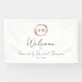 Begrüßungszeichen für das Brautparty Monogram Wrea Banner (Horizontal)