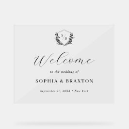 Begrüßungszeichen für das elegante Wappen Acrylschild