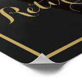 Begrüßungszeichen für das Foto "Gold Script Retire Poster (Ecke)