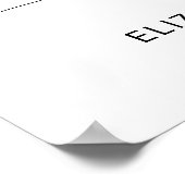 Begrüßungszeichen für das Foto mit Chic Script Arc Poster (Ecke)