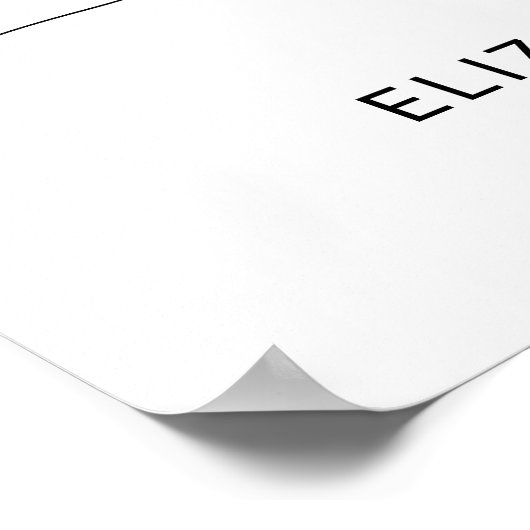 Begrüßungszeichen für das Foto mit Chic Script Arc Poster (Ecke)