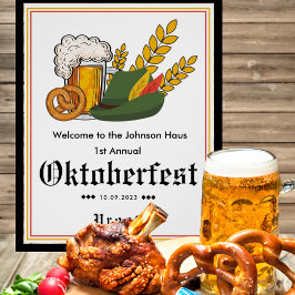 Begrüßungszeichen für das Oktoberfest-Party Poster