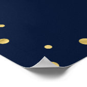 Begrüßungszeichen für das Party "Gold & Navy Confe Poster (Ecke)