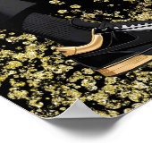 Begrüßungszeichen für das Party Gold und Black Sne Poster (Ecke)
