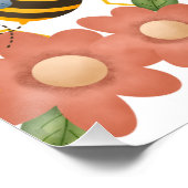 Begrüßungszeichen für den ersten Bienentag - Gloss Poster (Ecke)