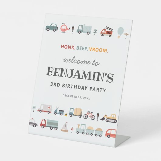 Begrüßungszeichen für den modernen Transport Sockelschild (Vorderseite)