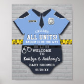 Begrüßungszeichen für die Baby-Dusche des Polizeic Poster (Vorne)